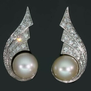 antique and estate earrings with white